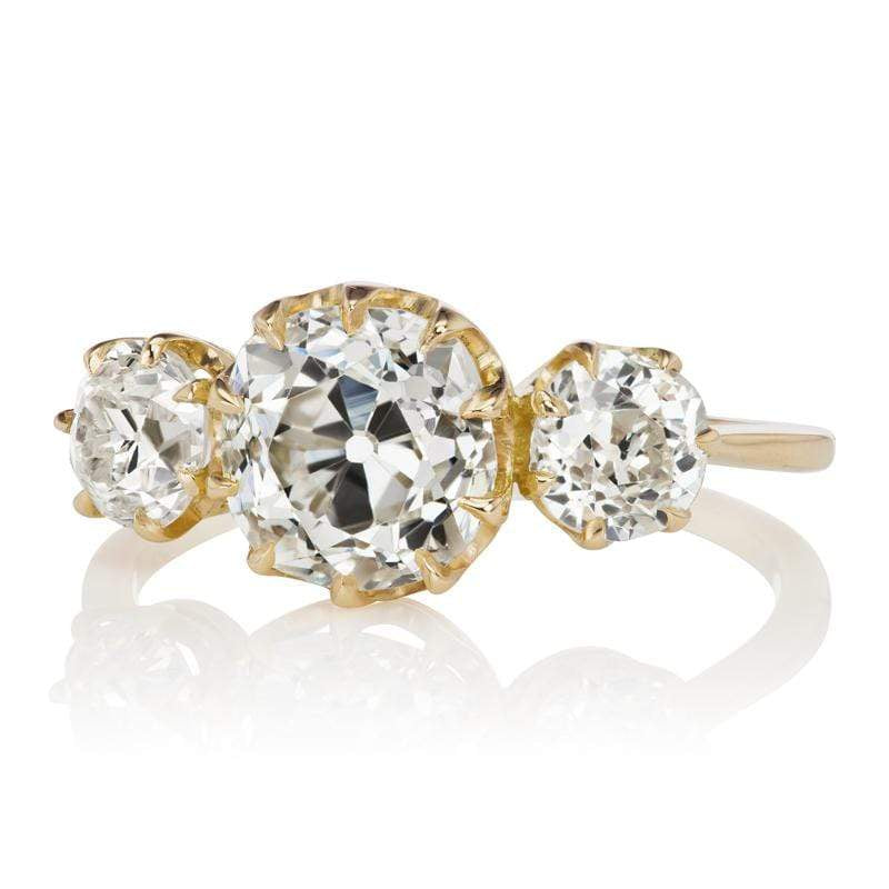 1.88ct old mine cut diamond diamond engagement ring