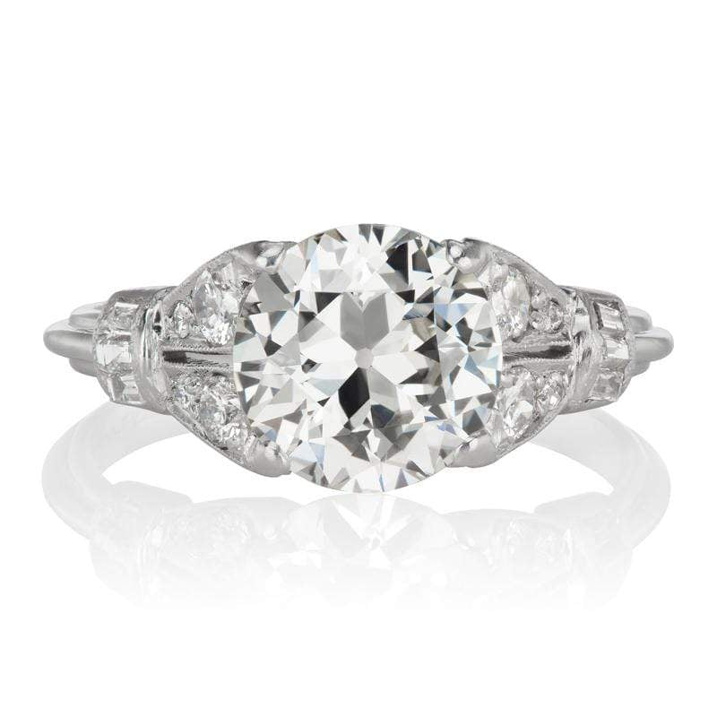 Art Deco Old European Cut Diamond Engagement Ring