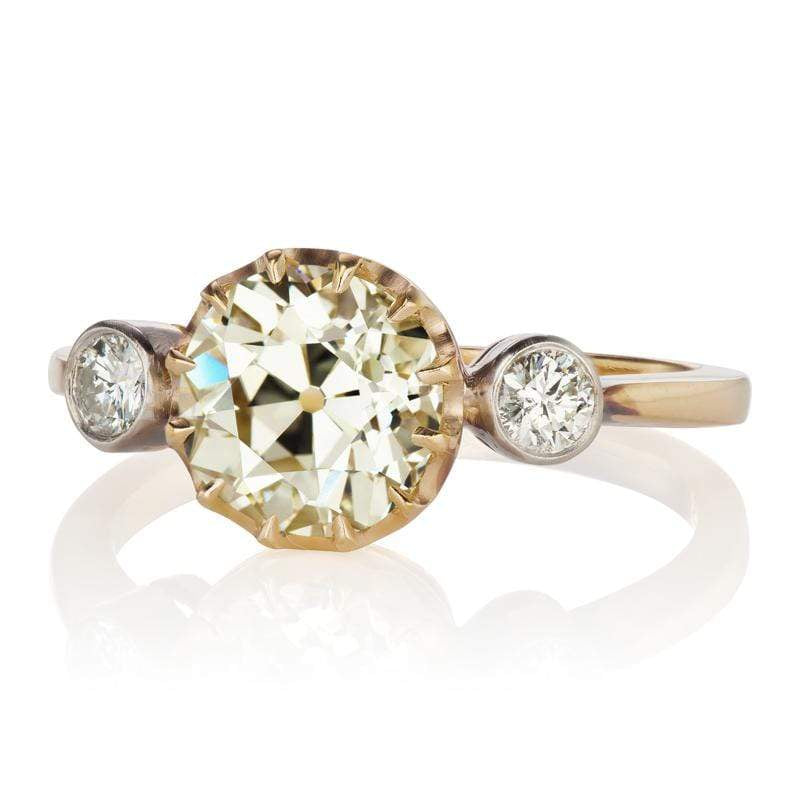 1.90ct old European cut diamond diamond engagement ring