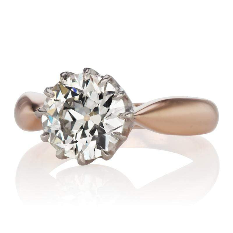 1.91ct old European cut diamond diamond engagement ring