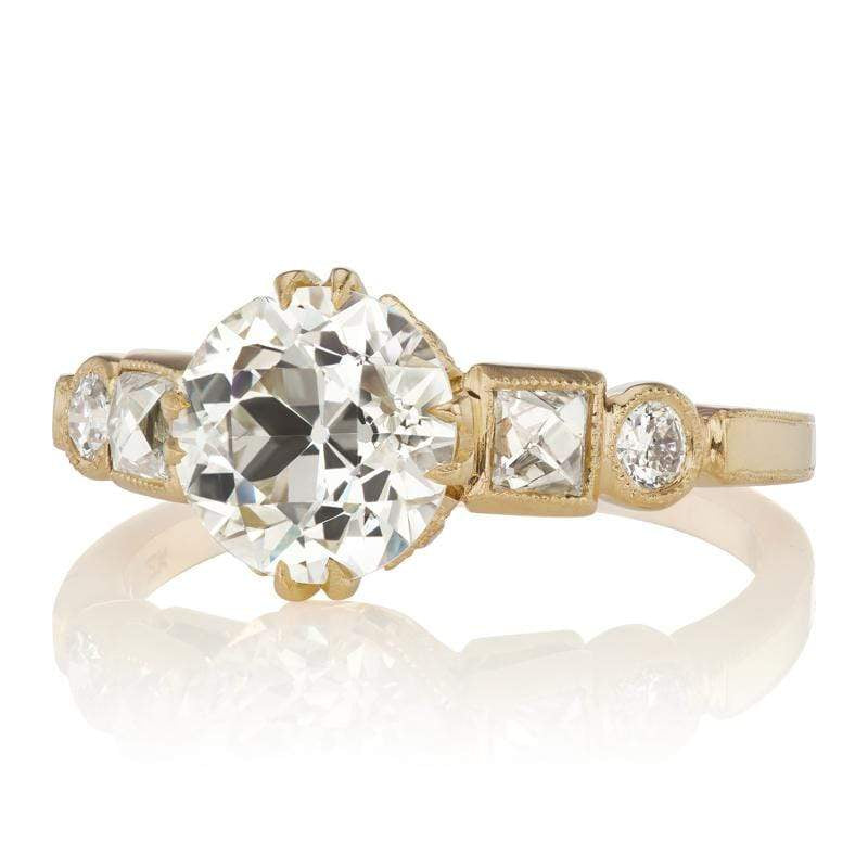 1.91ct Old European cut Diamond diamond engagement ring