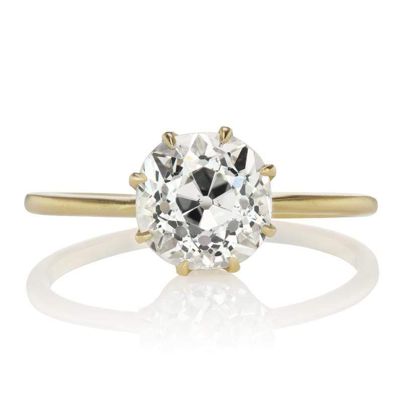 1.92 ct Old Mine Cut Diamond Solitaire Engagement Ring | Victor Barbone