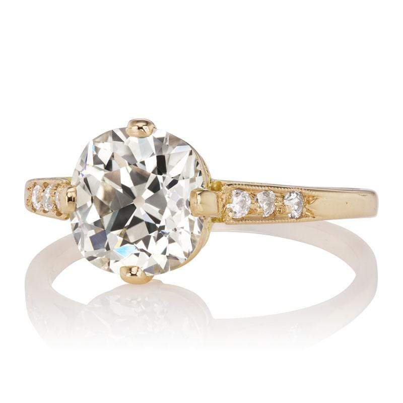 1.95ct old mine cut diamond diamond engagement ring