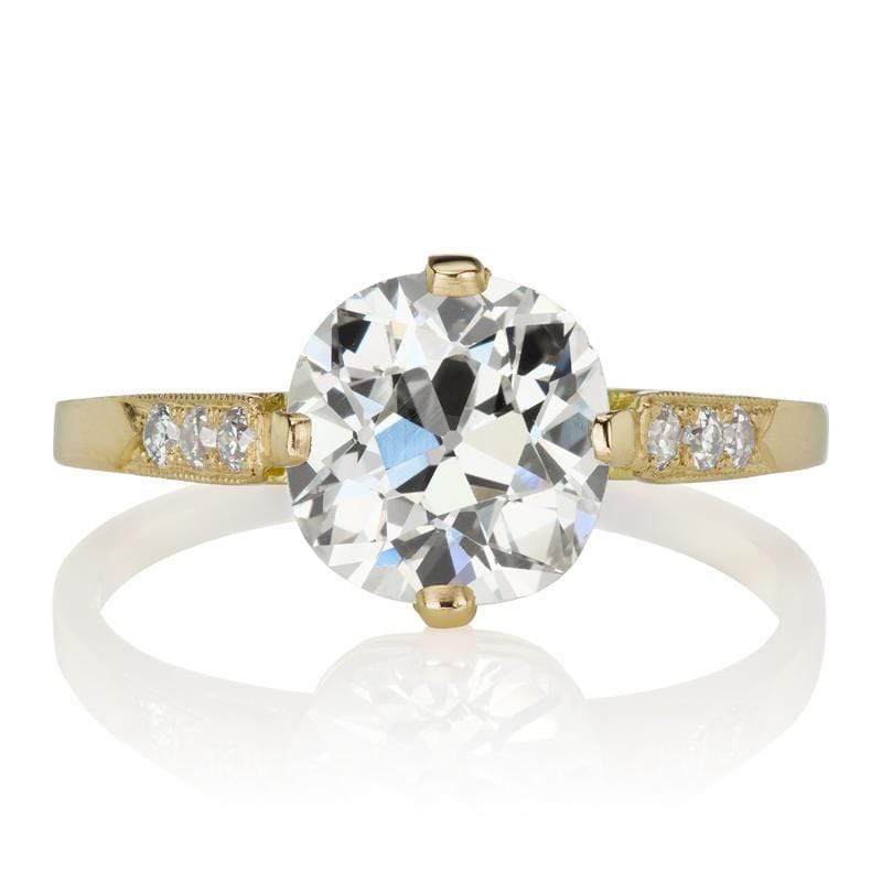 4 Prong Old Mine Cut Diamond Engagement Ring | Victor Barboné