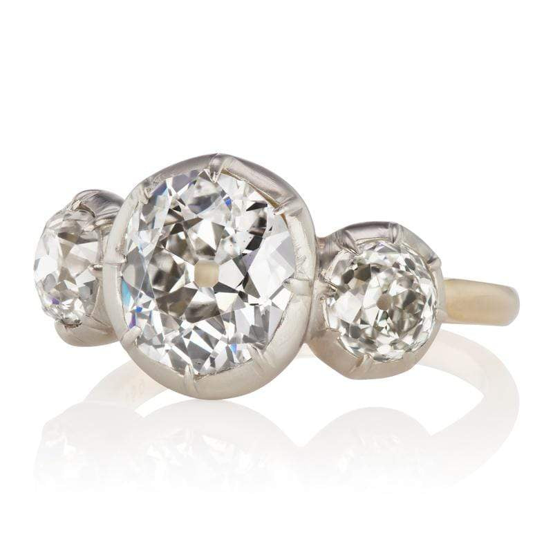 1.97ct old mine cut diamond diamond engagement ring