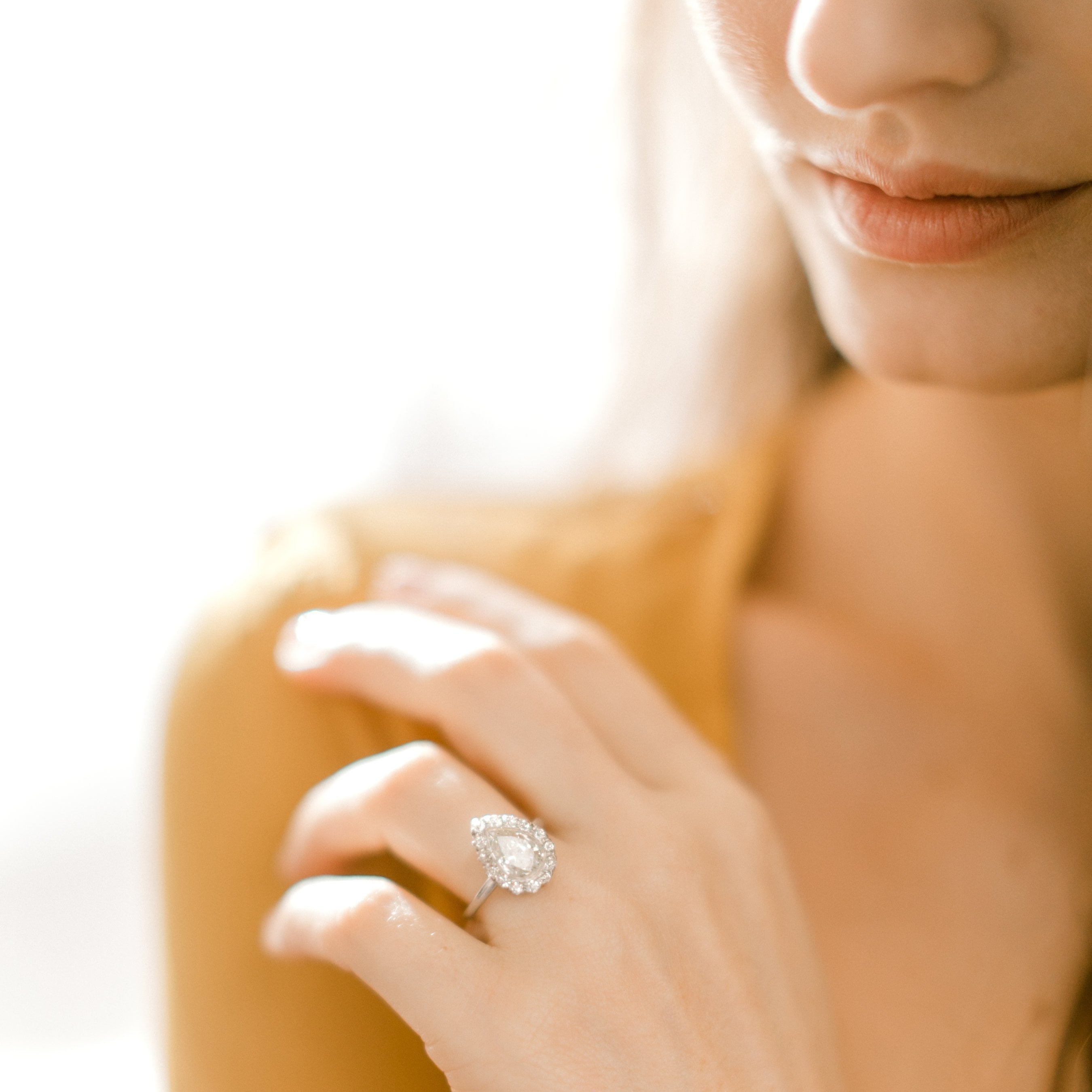 1.99 Carat Antique Pear Cut Diamond