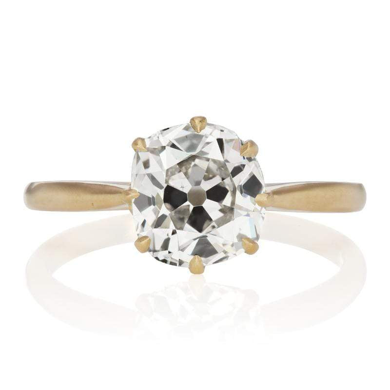 2 Carat Solitaire Engagement Ring with Tapered Band
