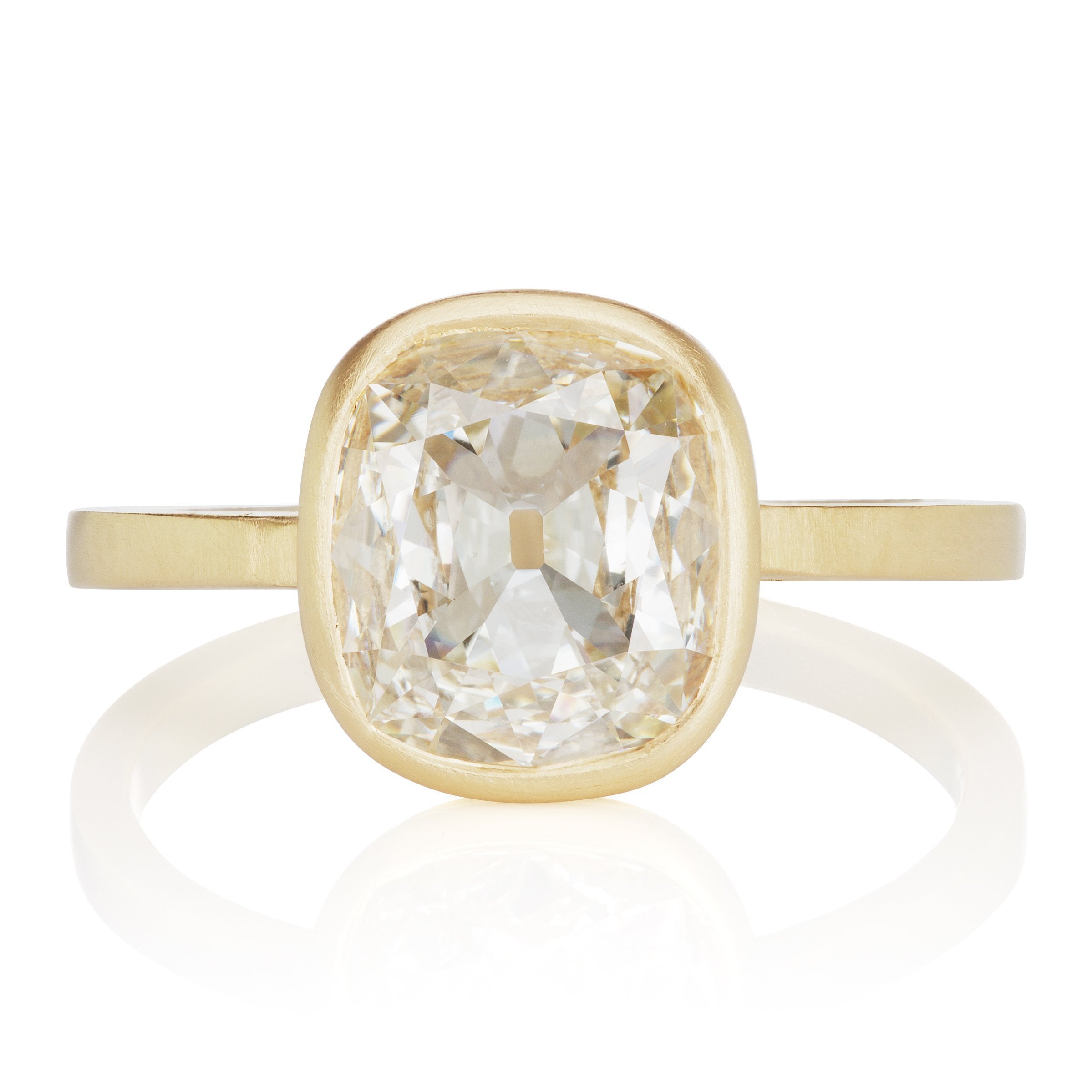 2 Carat Bezel Set Solitaire Engagement Ring | Victor Barbone