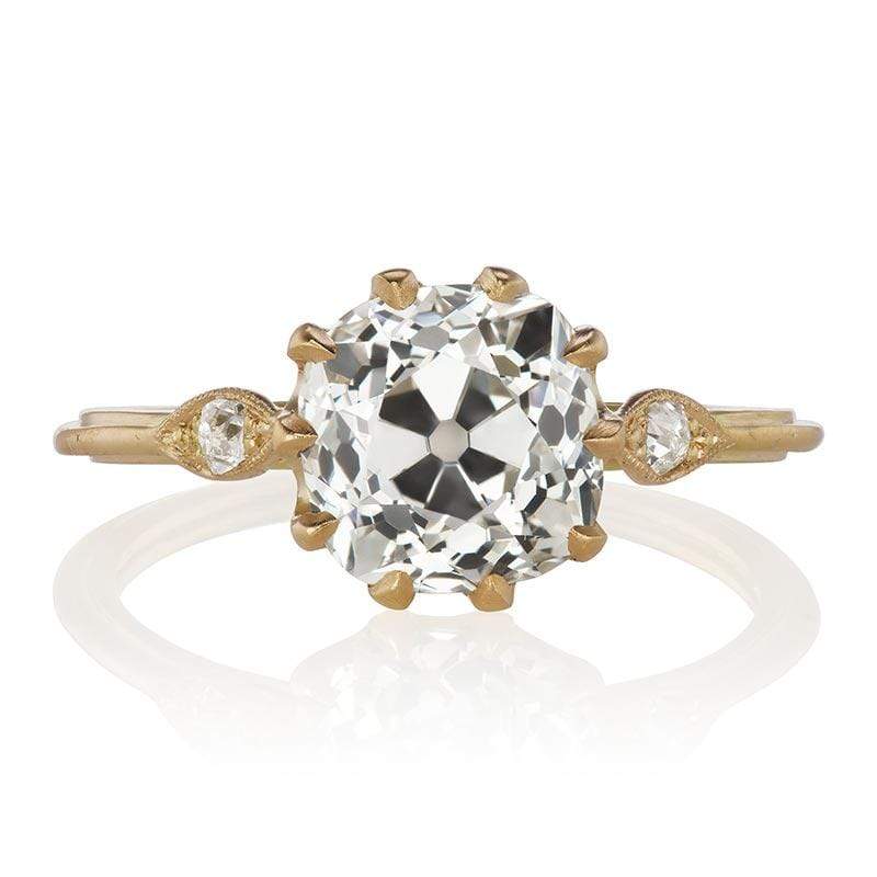 2 Carat Old Mine Cut Diamond Engagement Ring