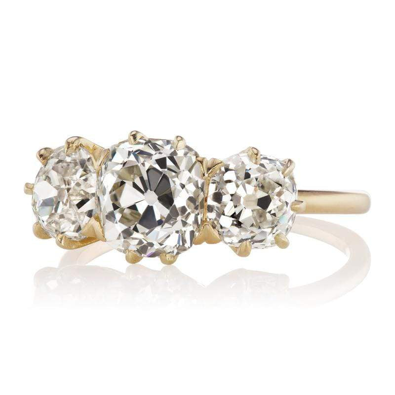 2.03ct old mine cut diamond diamond engagement ring