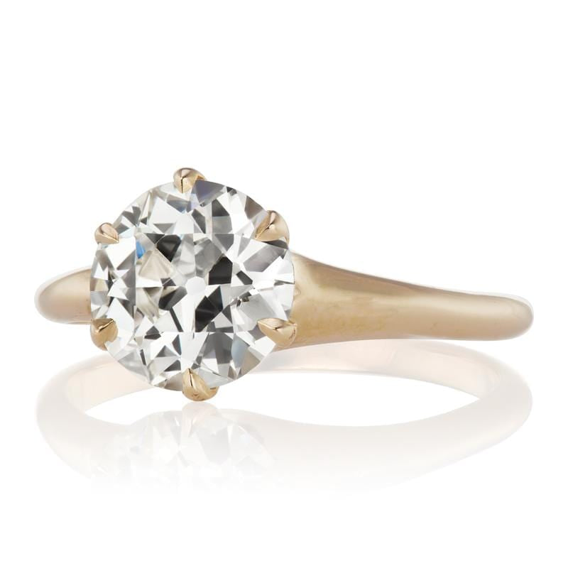 2.04ct old European cut Diamond diamond engagement ring