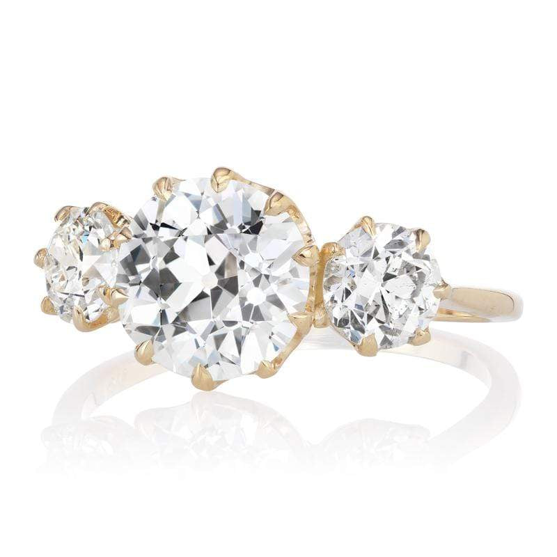 2.04ct old European cut Diamond diamond engagement ring