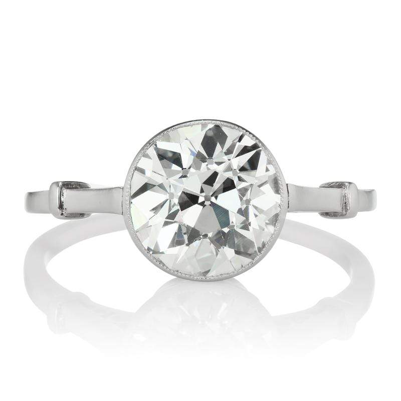 Sleek 2.05 ct Diamond Engagement Ring Circa 1920 | Victor Barbone
