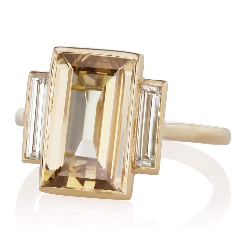 2.07ct Emerald cut diamond engagement ring