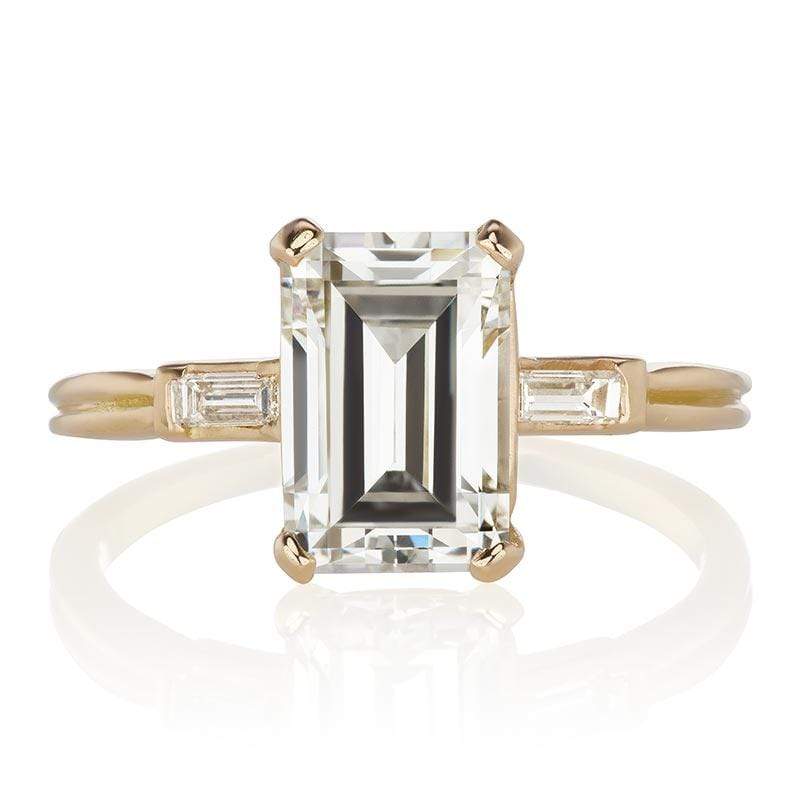 2 Carat Carre Cut Diamond Engagement Ring