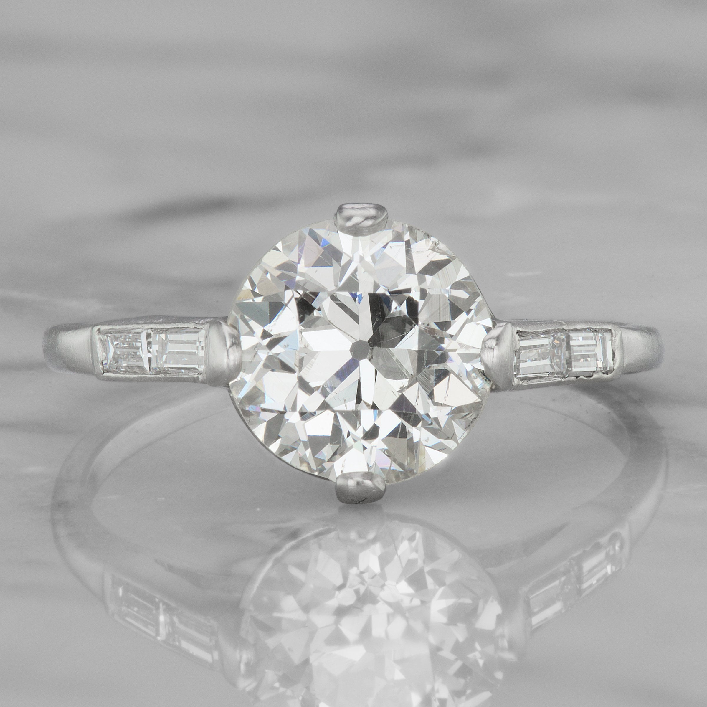 Baguette Band Engagement Ring Circa 1920 | Victor Barbone