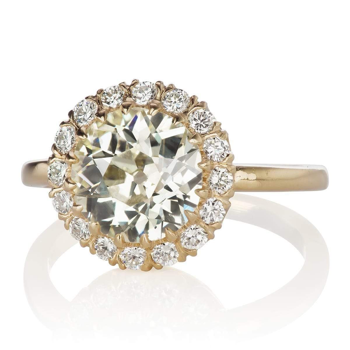 2.08ct old European cut diamond diamond engagement ring