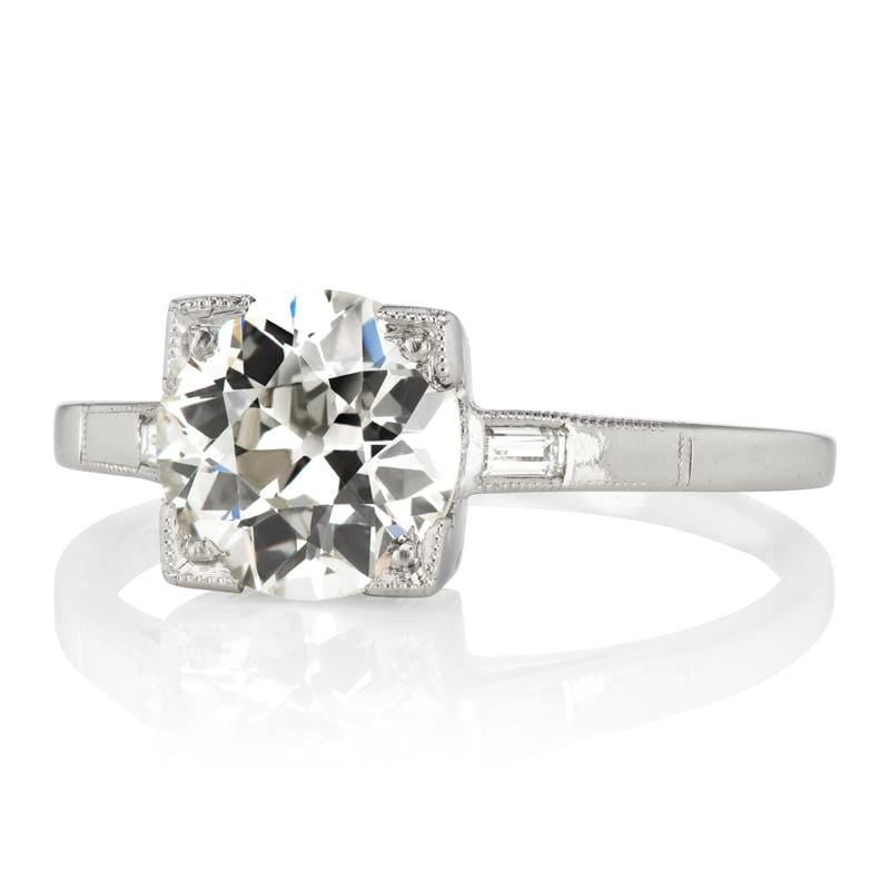 2.10ct old European cut diamond diamond engagement ring