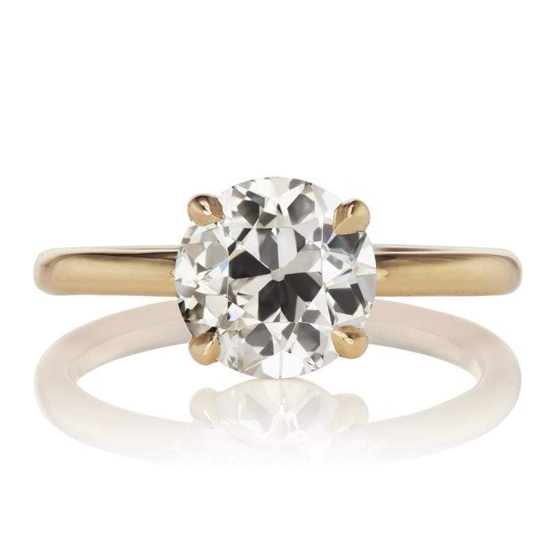 2.10 ct Old European Cut Diamond Engagement Ring