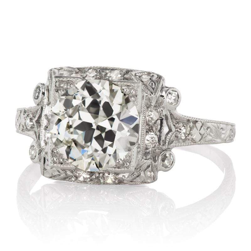 2.12ct Transitional cut diamond engagement ring