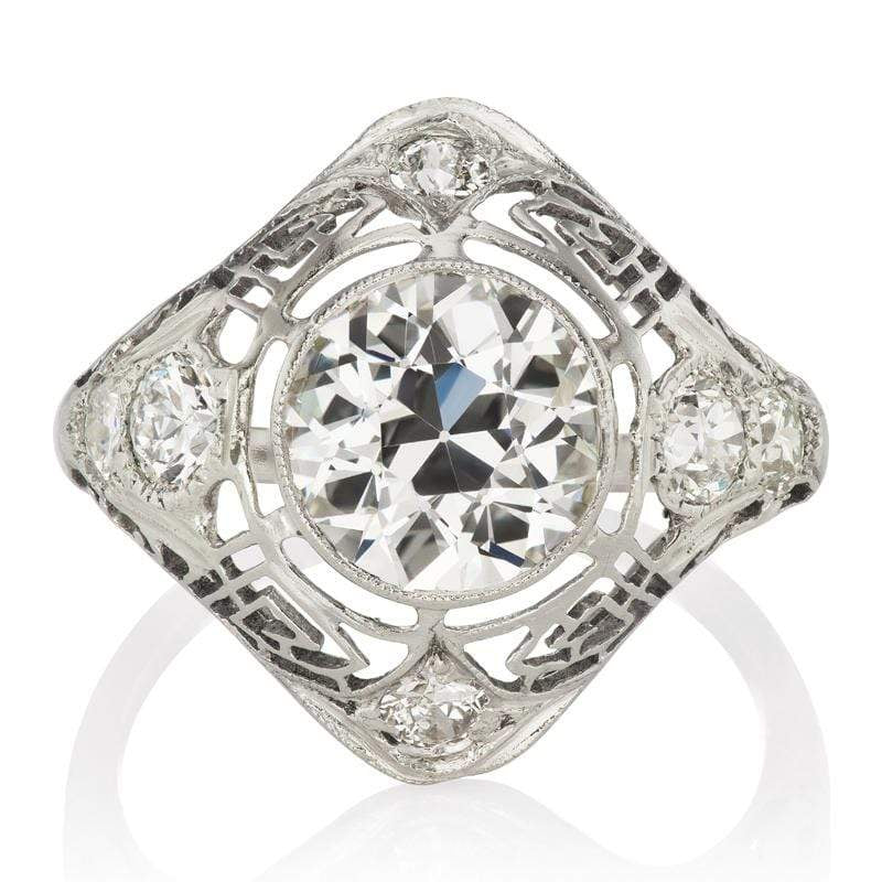 Unique Edwardian Diamond Engagement Ring