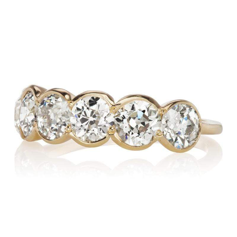 2.17ct old european cut diamond band