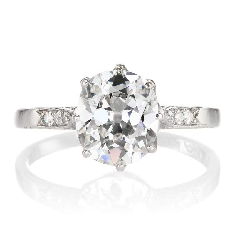 18kt White Gold Engagement Ring - Art Deco | Victor Barbone