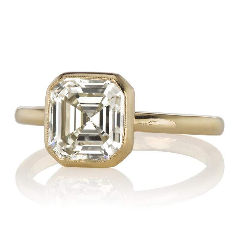 2.23ct Asscher cut diamond diamond engagement ring