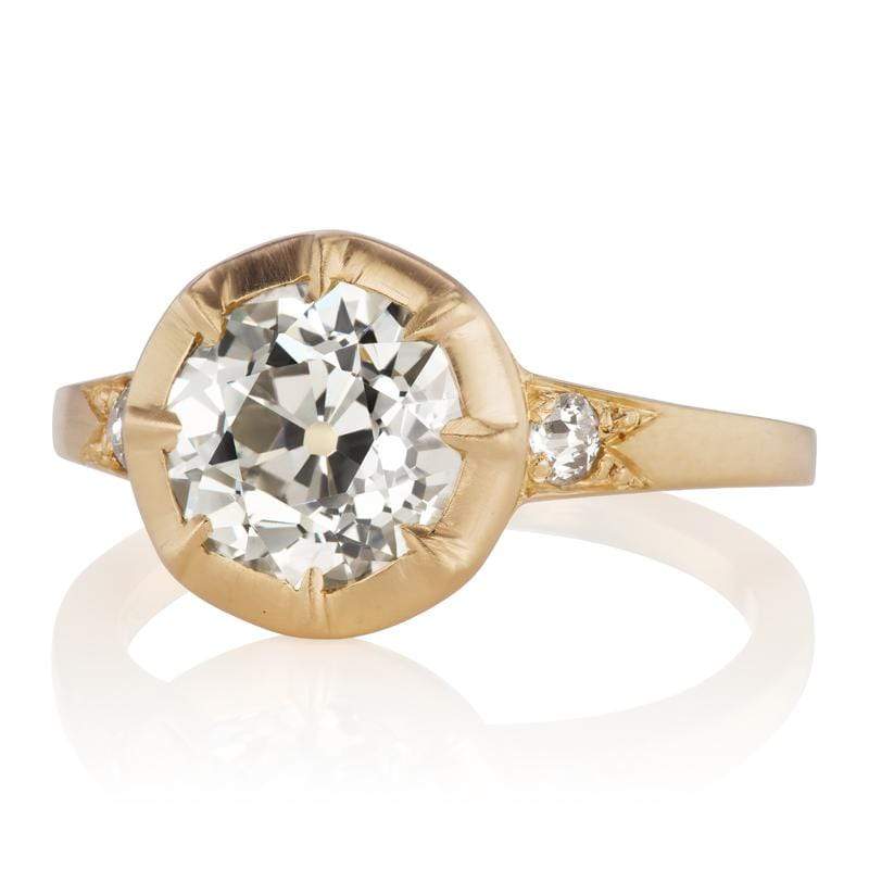 2.23ct old European cut diamond diamond engagement ring