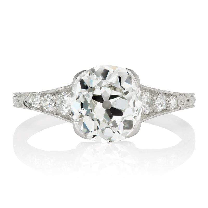 Art Deco 2.24 ct Old Mine Cut Diamond Engagement Ring | Victor Barbone