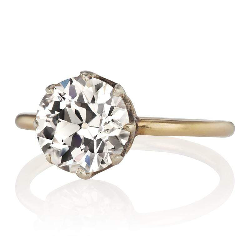 2.27ct old European cut diamond diamond engagement ring