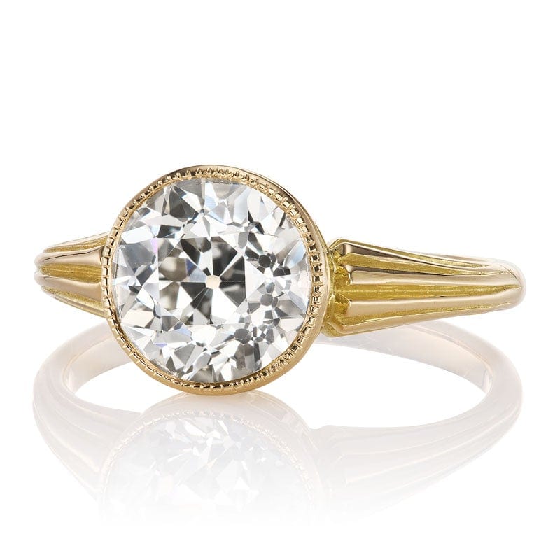 2.28ct Old European cut diamond diamond engagement ring