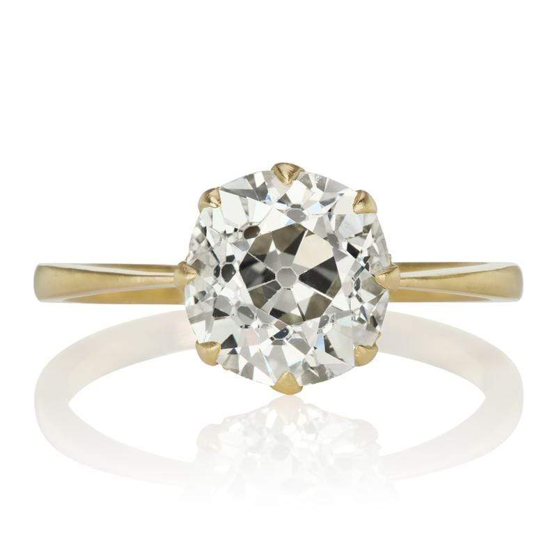 2.35 ct Tapered Yellow Gold Solitaire Engagement Ring | Victor Barbone