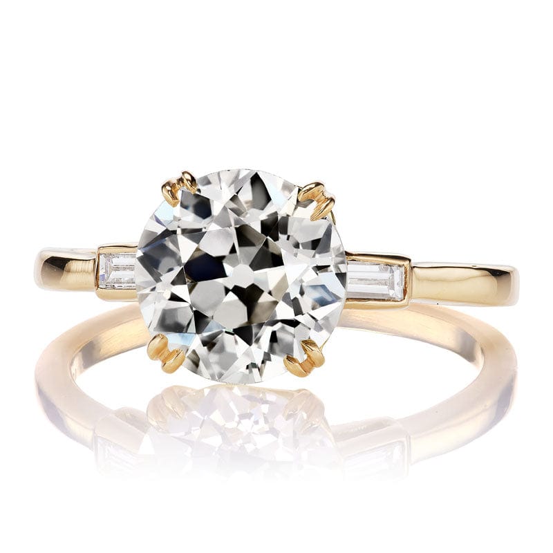 2.38ct old European cut diamond diamond engagement ring