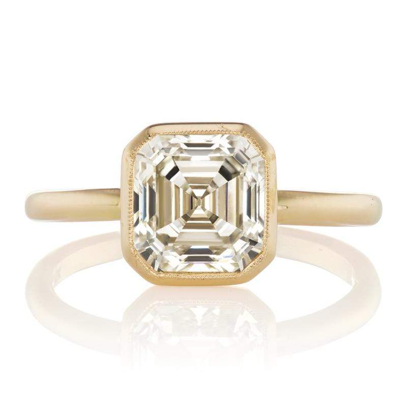 2.42 ct Asscher Cut Diamond Solitaire Engagement Ring
