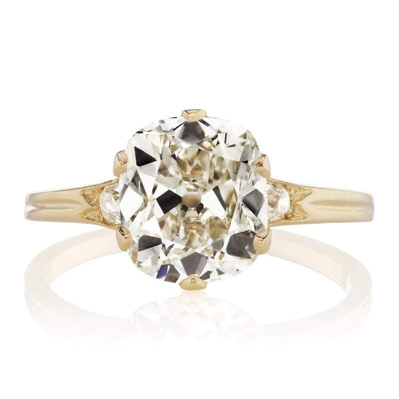 2.5 Carat Old Mine Cut Diamond Engagement Ring