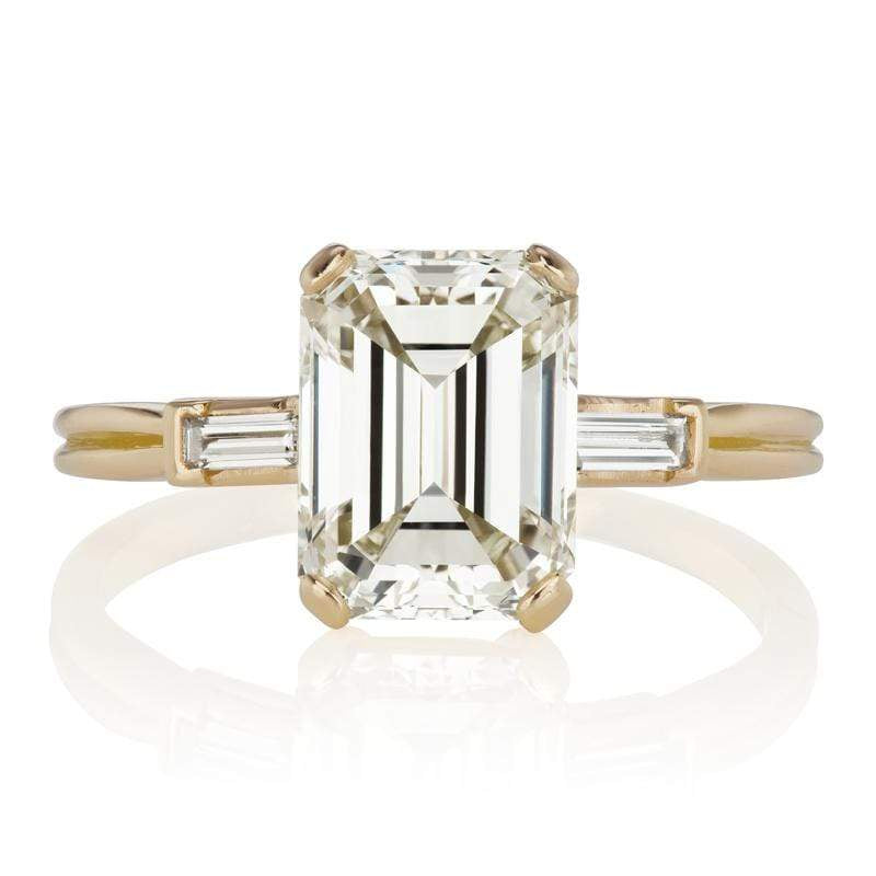 Emerald Cut Engagement Ring with Baguettes