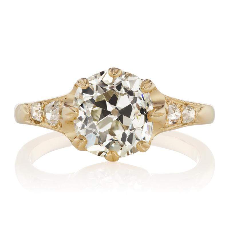 2.53 ct GIA Certified Old Mine Cut Diamond Engagement Ring