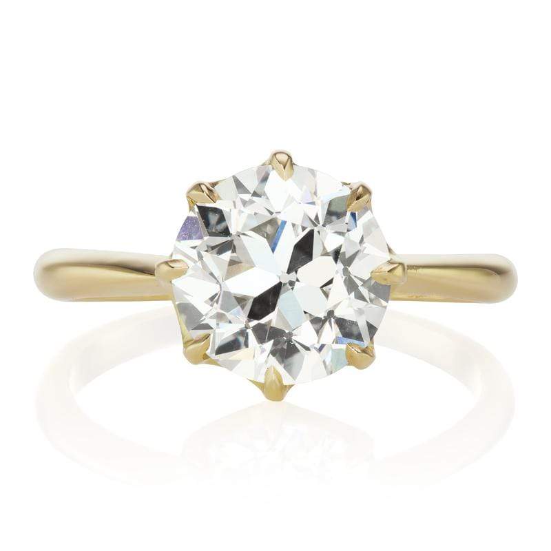 2.5 Carat Solitaire Engagement Ring - 18kt Yellow Gold | Victor Barbone