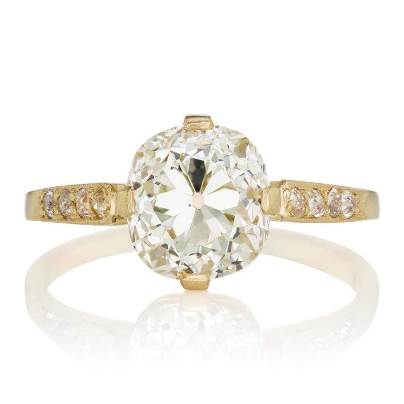 Vintage Inspired Yellow Gold Engagement Ring | Victor Barbone