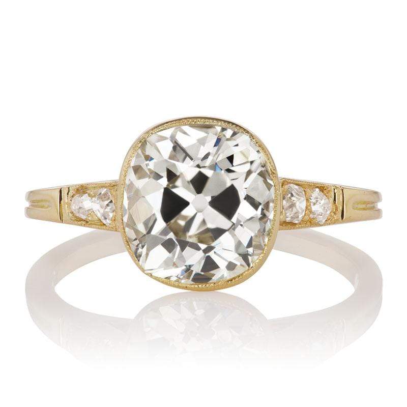 2.6 ct Diamond Bezel-Set in an 18 karat Yellow Gold Setting