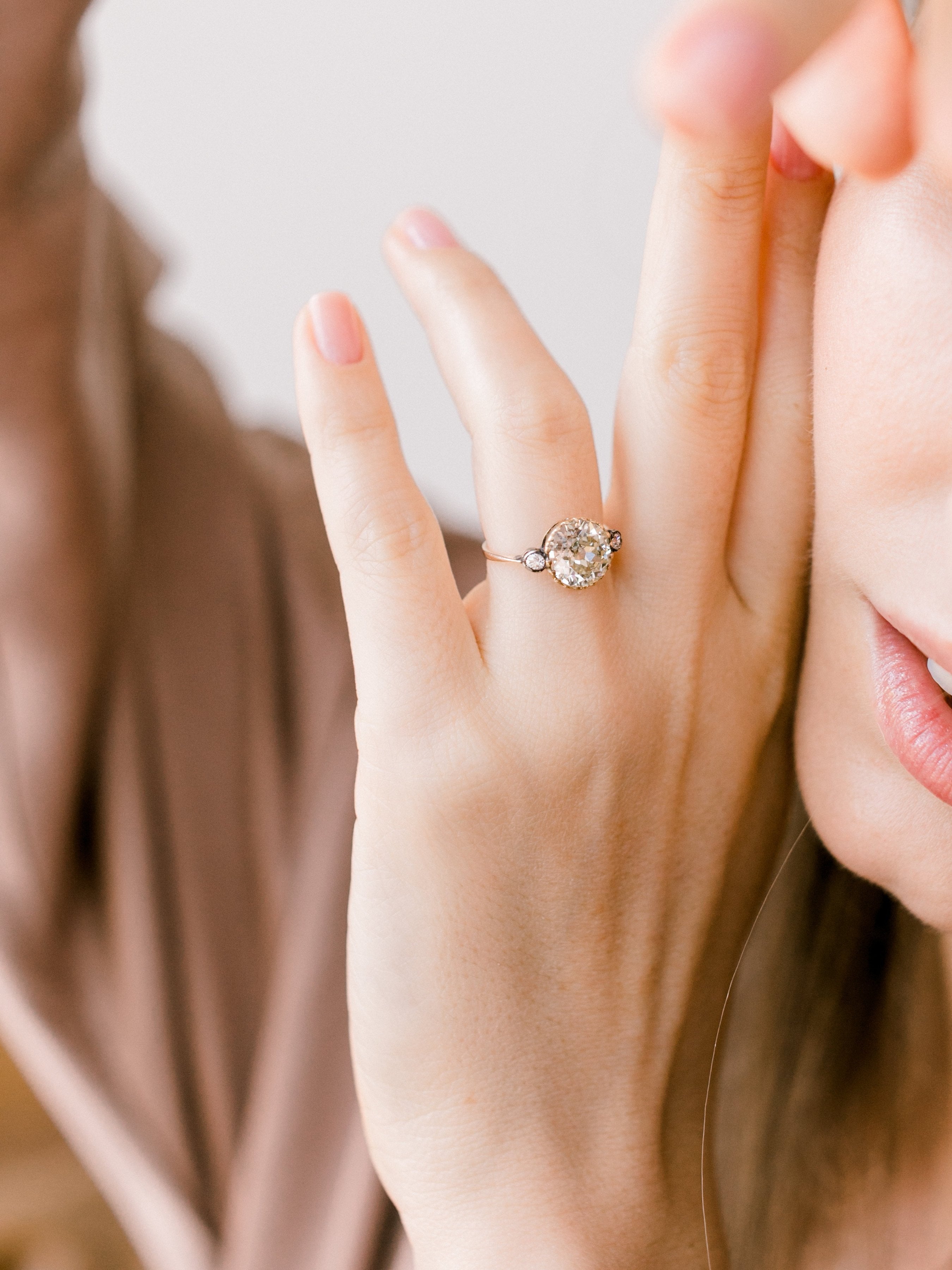 2.63ct old European cut diamond