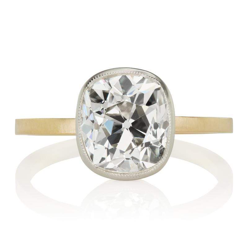 Bezel Set Diamond Solitaire Engagement Ring