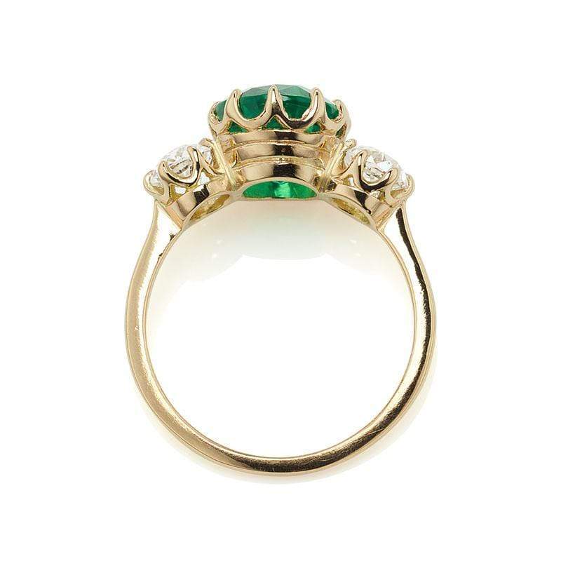 2.66ct Zambian Emerald engagement ring