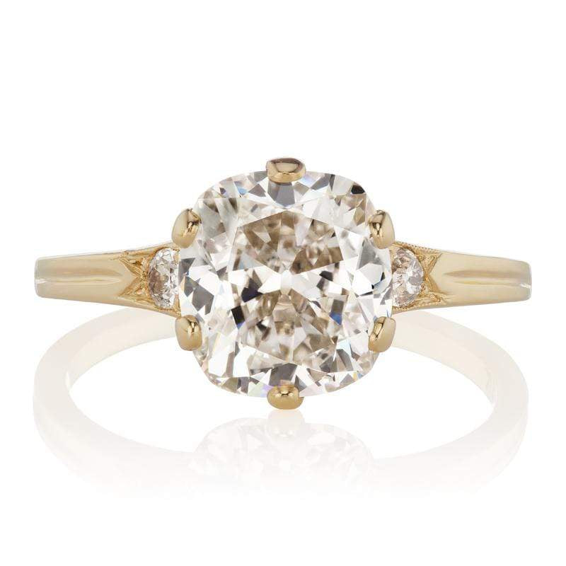 2.67 ct Old Mine Cut Diamond Engagement Ring
