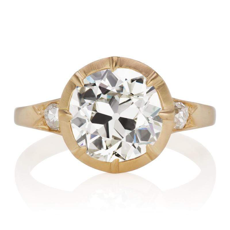 2.68 ct Diamond Collet Set Engagement Ring Yellow Gold