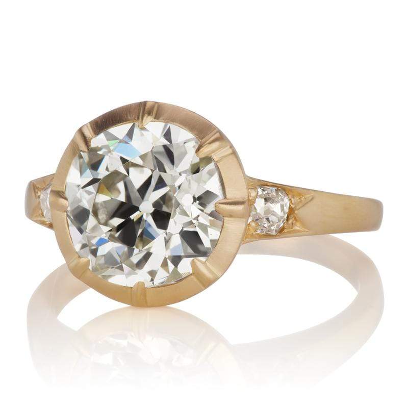 2.68ct old European cut diamond diamond engagement ring