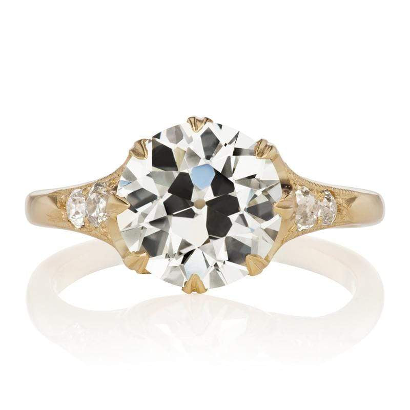 2.74 ct Diamond Engagement Ring with Side Stones