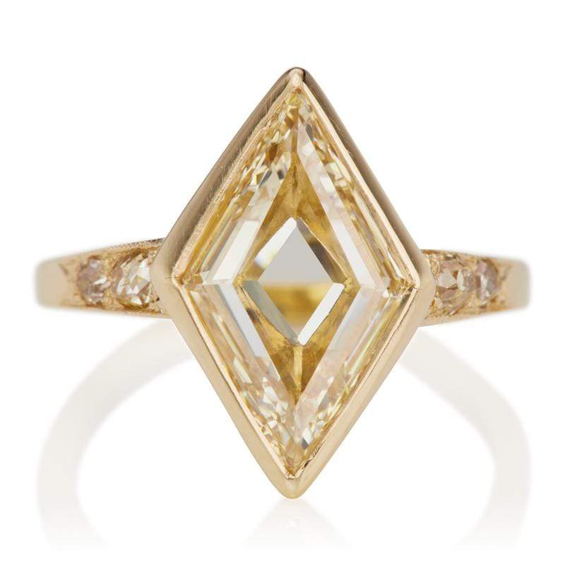 Lozenge Cut Diamond Engagement Ring