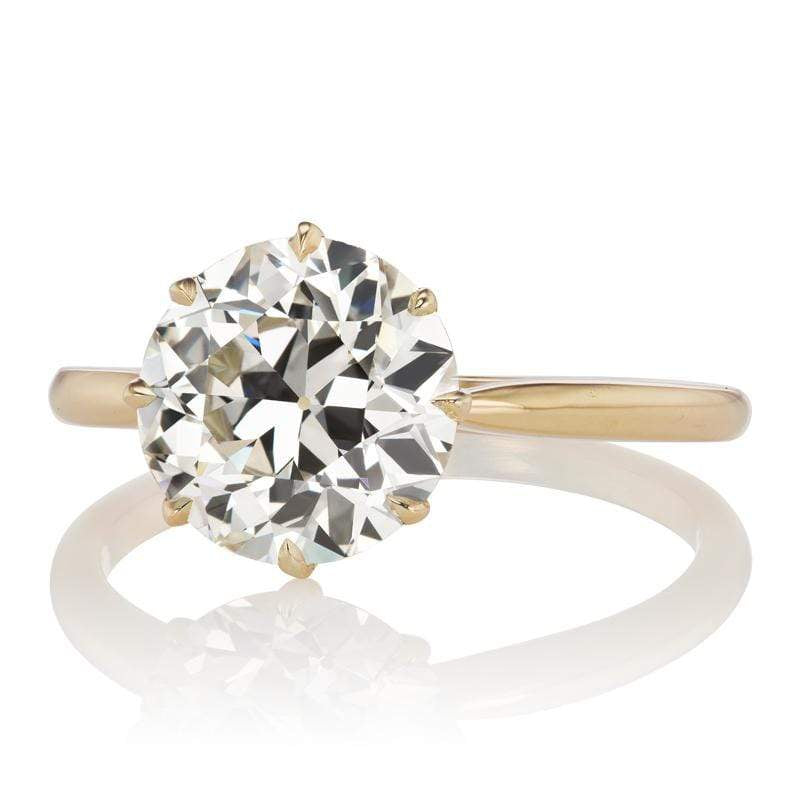 2.75ct old European cut diamond diamond engagement ring